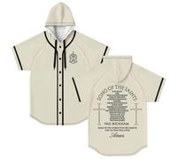 Phil Wickham Song of The Saints Album Merch - Maglia da baseball con cappuccio, a maniche corte, unisex, Beige, L