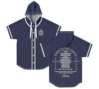 Phil Wickham Song of The Saints Album Merch - Maglia da baseball con cappuccio, a maniche corte, unisex, Marina Militare, S