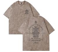 Phil Wickham Song of The Saints Album Merch t-shirt cotone lavaggio t-shirt unisex manica corta casual girocollo t-shirt, Marrone, M