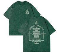 Phil Wickham Song of The Saints Album Merch t-shirt cotone lavaggio t-shirt unisex manica corta casual girocollo t-shirt, Verde, L
