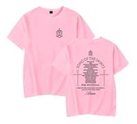 Phil Wickham Song of The Saints Album Merch T-Shirt Unisex Casual Girocollo Manica Corta Fashion Tee, rosa, M
