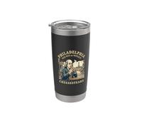 Philadelphia Cheesesteak Wiz Wit Benjamin Franklin Philadelphia Philadelphia Bicchiere termico in acciaio inox doppia parete