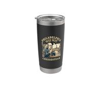 Philadelphia Cheesesteaks Wiz Wit Benjamin Franklin Philadelphia Philadelphia Bicchiere termico in acciaio inox doppia parete