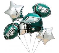 Philadelphia Eagles Mylar Balloon Set - 5 pezzi NFL Football Foil Palloncini per Giornata del Gioco, Portellone, Compleanni & Feste Sportive