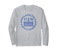 Philadelphia Independence Hall 1776 Pennsylvania Filadelfia Maglia a Manica