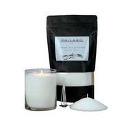 Philaro Sabbia Aromatica per Candele, Vaniglia, 400g con 4 Stoppini in Quattro Varianti di Profumo, Granulato per Candele Fai da Te