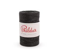 Phildar - Gomitolo di lana Phil Raphia - lana da lavoro - 100% carta - ago n. 4 - colore nero