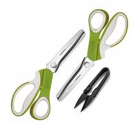 Phildim - Set di 2 cesoie a zig-zag per tessuto in pelle e carta, forbici da cucito per sartoria rosa PD-002-UK-B