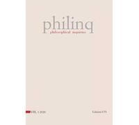 Philinq. Philosophical inquiries (2020). Vol. 1