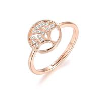 Philip Jones Anello albero della vita in oro rosa creato con cristalli austriaci, oro, Oro
