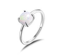 Philip Jones Anello opale bianco sintetico