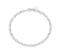 Philip Jones Bracciale a catena a maglie placcato argento, placcato argento, Placcato argento