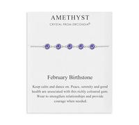 Philip Jones Bracciale Birthstone di febbraio creato con cristalli di ametista Zircondia®