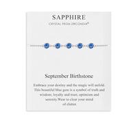 Philip Jones Bracciale Birthstone di settembre creato con cristalli Sapphire Zircondia®