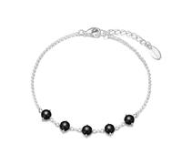 Philip Jones Bracciale in onice Nero con Pietre preziose