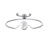 Philip Jones Bracciale Iniziale dell'Amicizia Lettera F Creato con Cristalli Zircondia®
