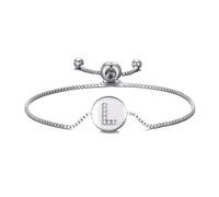 Philip Jones Bracciale Iniziale dell'Amicizia Lettera L Creato con Cristalli Zircondia®