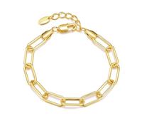 Philip Jones Bracciale placcato oro con graffette, Placcato oro