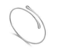 Philip Jones Bracciale Rigido a Goccia Placcato Argento