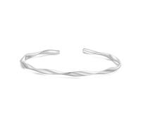 Philip Jones Bracciale rigido a spirale placcato argento