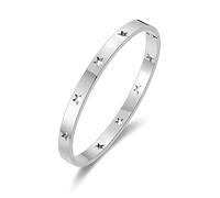 Philip Jones Bracciale rigido in acciaio inox a forma di stella, 17,