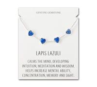 Philip Jones Braccialetto dell'amicizia con lapislazzuli e cuore con biglietto di citazione