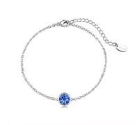 Philip Jones Cavigliera in cristallo blu scuro creata con cristalli Zircondia®, Misura unica, Cristallo, Crystal Zircondia®