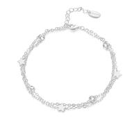 Philip Jones Cavigliera placcata in argento a strati con stella creata con cristalli Zircondia