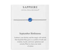 Philip Jones Cavigliera portafortuna di settembre (zaffiro) creata con cristalli Zircondia®