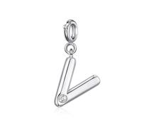 Philip Jones Ciondolo con lettera V creato con cristalli Zircondia