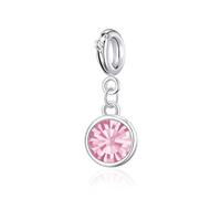 Philip Jones Ciondolo portafortuna di ottobre (tormalina) creato con cristalli Zircondia