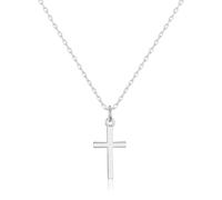 Philip Jones Collana con croce placcata in argento