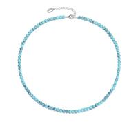 Philip Jones Collana con mini perline turchese sintetico