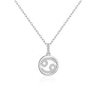 Philip Jones Collana con segno zodiacale Cancro con cristalli Zircondia
