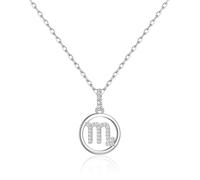 Philip Jones Collana con segno zodiacale dello Scorpione con cristalli Zircondia
