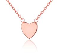 Philip Jones Collana Cuore Placcato Oro Rosa