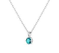 Philip Jones Collana in argento sterling blu creata con cristalli Zircondia