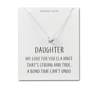 Philip Jones Collana in argento Sterling con scritta "Daughter"