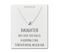 Philip Jones Collana in argento Sterling con scritta "Daughter"