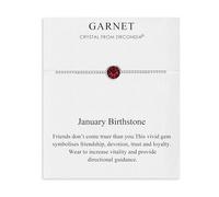 Philip Jones Gennaio (Granato) Bracciale Birthstone Creato con Cristalli Zircondia®