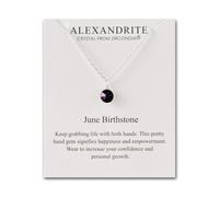 Philip Jones Giugno (Alessandrite) Collana Birthstone Creata con Cristalli Zircondia®