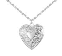 Philip Jones Medaglione Cuore Placcato Argento