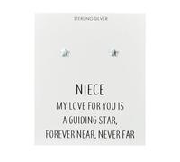 Philip Jones Orecchini a forma di stella con citazione nipote in argento