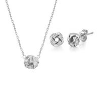Philip Jones Set di nodi d'amore placcati in argento