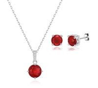 Philip Jones Set di pietre preziose corniola in argento sterling