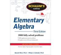 Barnett Rich Philip Schmi Schaum's Outline of Elementary Algebra, 3 (Tascabile)