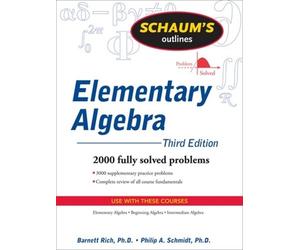 Philip Schmidt Barnett Ri Schaum's Outline of Elementary Algebra, 3 (Tascabile)