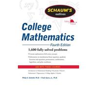 Philip Schmidt Fran Schaum's Outline of College Mathematics, Fourth (Tascabile)
