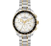 Philip Watch Blaze R8273995016 Men's Chronograph Watch - Stainless Steel, White Dial, Gold Accents