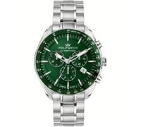 Philip Watch Blaze R8273995019 Men's Chronograph Watch - Stainless Steel, Green Dial